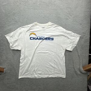 San Diego Chargers Football Shirt Mens 2XL White Short Sleeve NFL Team Apparel